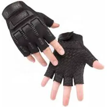 Shihen 1 Pair Motorbike Bike Fingerless Gloves 